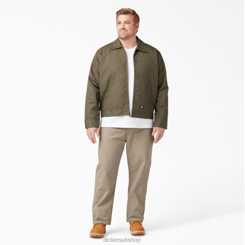 Relaxed Fit Heavyweight Duck Carpenter Pants Men Dickies Rinsed Desert Sand (RDS) 88T8487 Apparel
