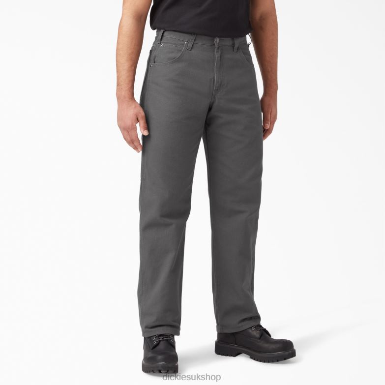 Relaxed Fit Heavyweight Duck Carpenter Pants Men Dickies Rinsed Slate (RSL) 88T8490 Apparel
