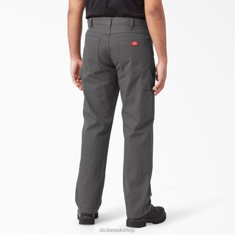 Relaxed Fit Heavyweight Duck Carpenter Pants Men Dickies Rinsed Slate (RSL) 88T8490 Apparel