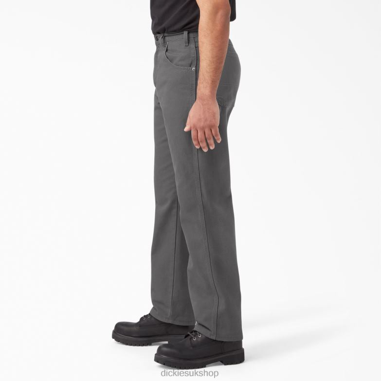 Relaxed Fit Heavyweight Duck Carpenter Pants Men Dickies Rinsed Slate (RSL) 88T8490 Apparel