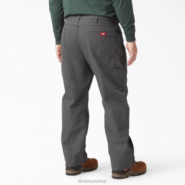 Relaxed Fit Heavyweight Duck Carpenter Pants Men Dickies Rinsed Slate (RSL) 88T8490 Apparel