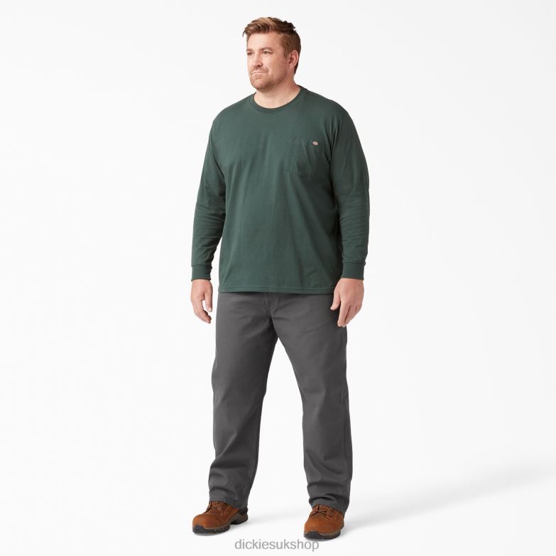 Relaxed Fit Heavyweight Duck Carpenter Pants Men Dickies Rinsed Slate (RSL) 88T8490 Apparel