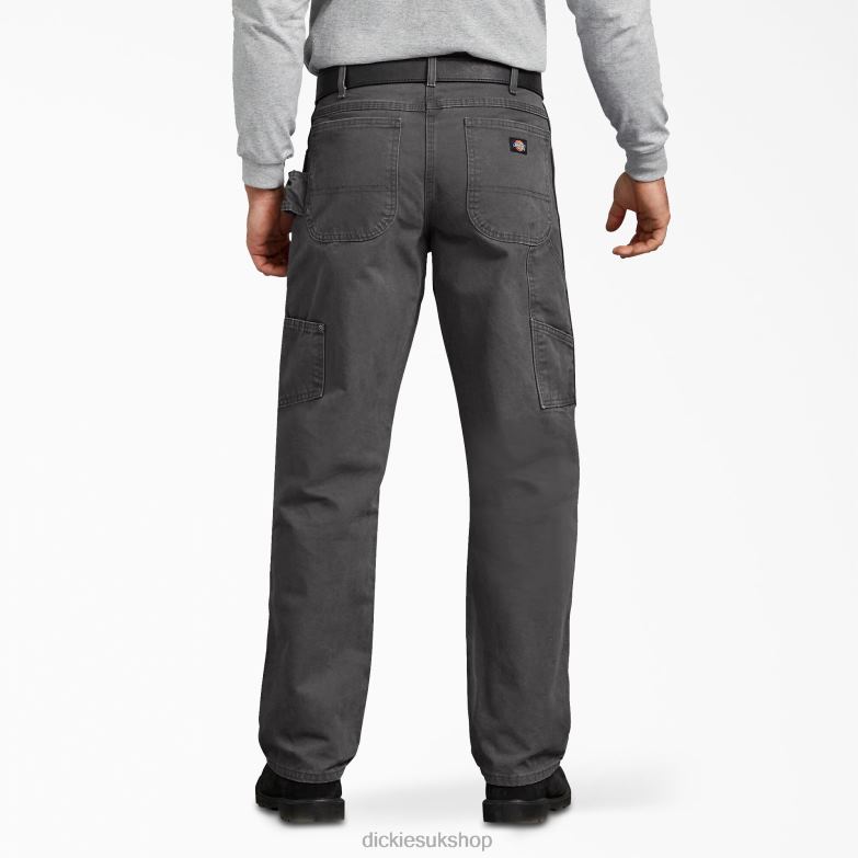 Relaxed Fit Sanded Duck Carpenter Pants Men Dickies Rinsed Slate (RSL) 88T84145 Apparel