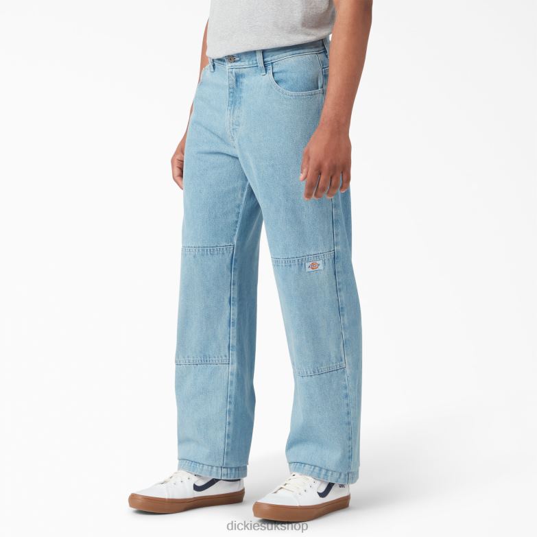 Loose Fit Double Knee Jeans Men Dickies Light Denim (LTD) 88T84119 Apparel