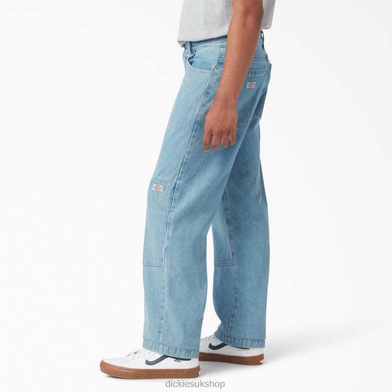 Loose Fit Double Knee Jeans Men Dickies Light Denim (LTD) 88T84119 Apparel