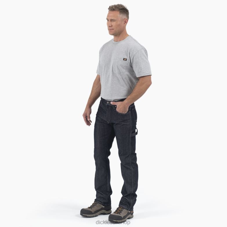 Regular Fit Carpenter Jeans Men Dickies Rinsed Indigo Blue (RNB) 88T84291 Apparel