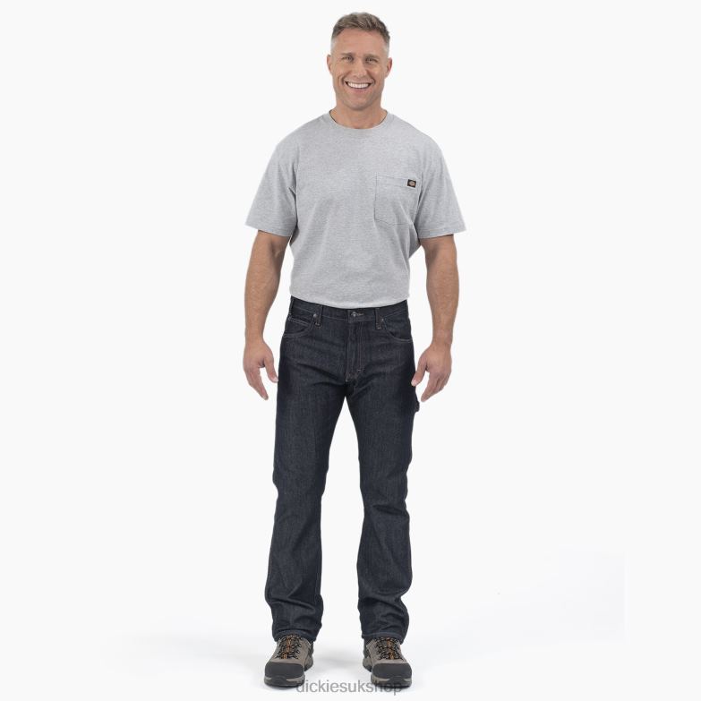 Regular Fit Carpenter Jeans Men Dickies Rinsed Indigo Blue (RNB) 88T84291 Apparel