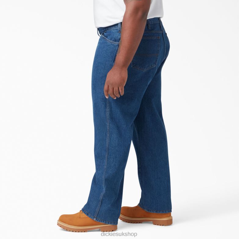Regular Straight Fit Jeans Men Dickies Stonewashed Indigo Blue (SNB) 88T84131 Apparel