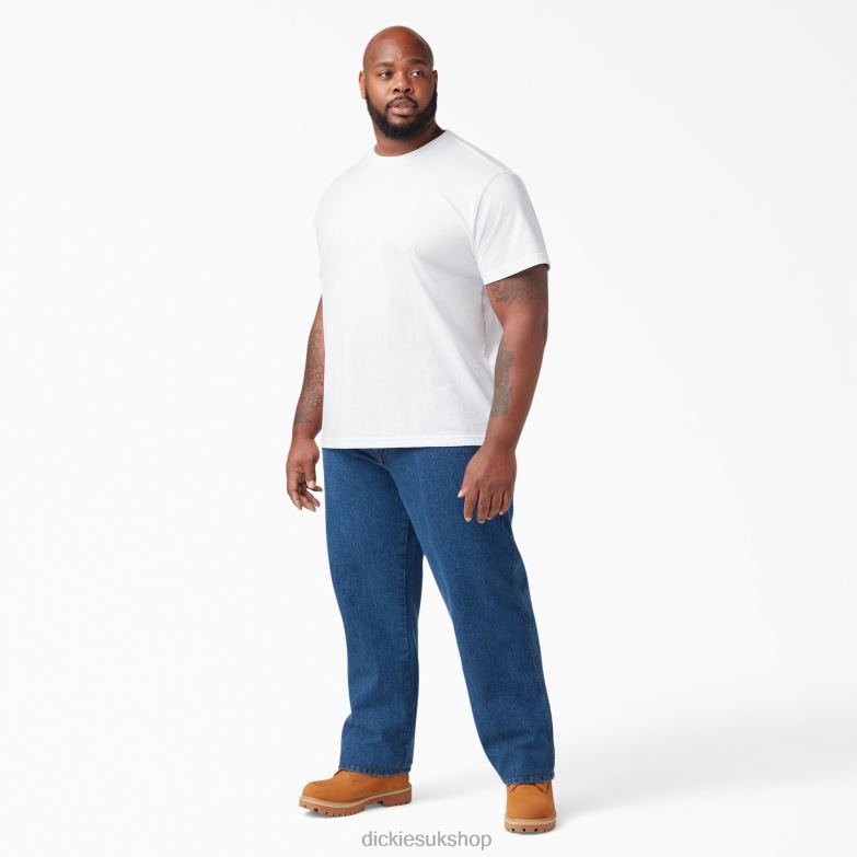 Regular Straight Fit Jeans Men Dickies Stonewashed Indigo Blue (SNB) 88T84131 Apparel