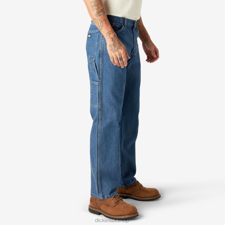 Relaxed Fit Carpenter Heavyweight Jeans Men Dickies Stonewashed Indigo Blue (SNB) 88T8478 Apparel
