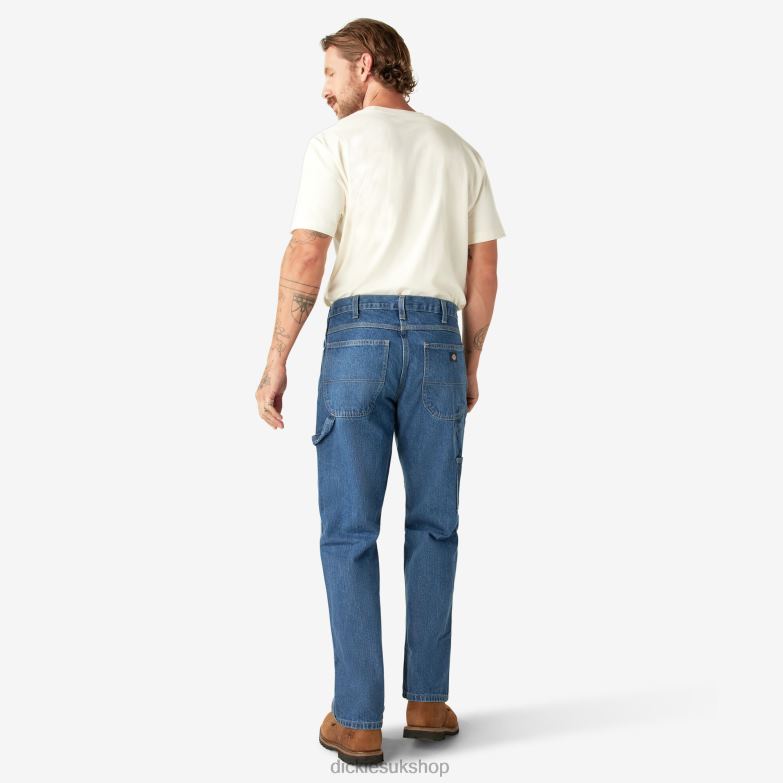 Relaxed Fit Carpenter Heavyweight Jeans Men Dickies Stonewashed Indigo Blue (SNB) 88T8478 Apparel