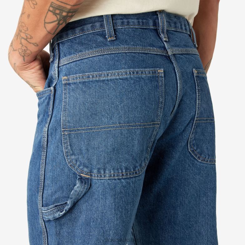 Relaxed Fit Carpenter Heavyweight Jeans Men Dickies Stonewashed Indigo Blue (SNB) 88T8478 Apparel