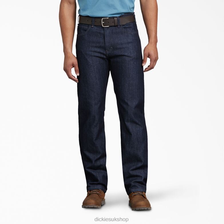 Relaxed Fit Carpenter Jeans Men Dickies Rinsed Indigo Blue (RNB) 88T84243 Apparel