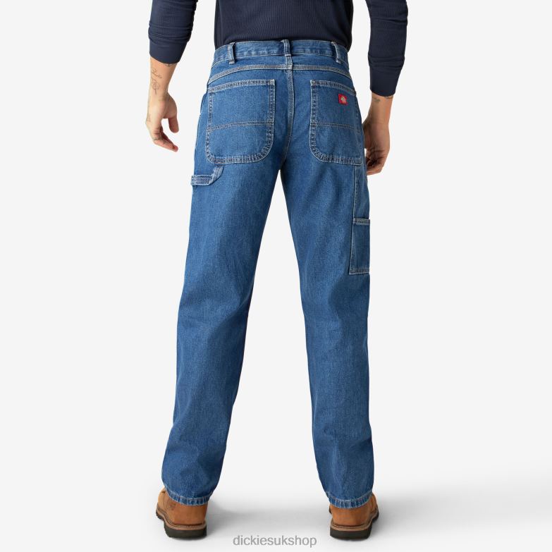 Relaxed Fit Carpenter Jeans Men Dickies Stonewashed Indigo Blue (SNB) 88T84117 Apparel