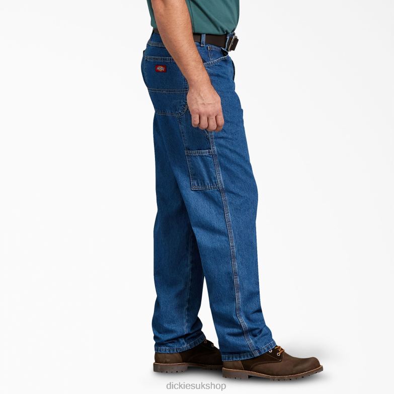 Relaxed Fit Carpenter Jeans Men Dickies Stonewashed Indigo Blue (SNB) 88T84117 Apparel