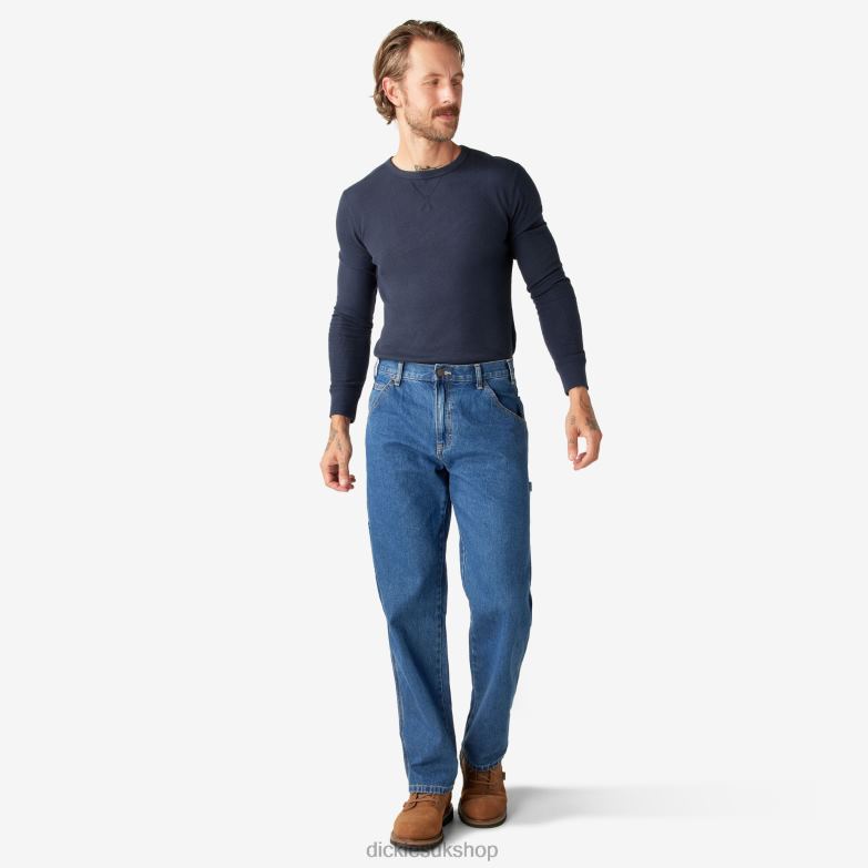 Relaxed Fit Carpenter Jeans Men Dickies Stonewashed Indigo Blue (SNB) 88T84117 Apparel
