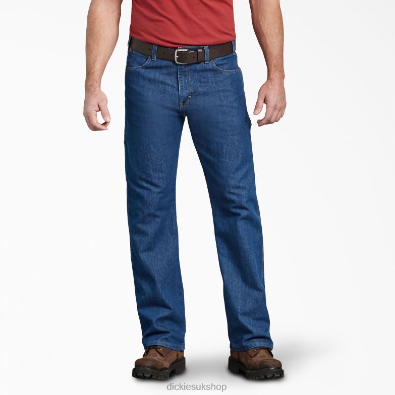 Relaxed Fit Carpenter Jeans Men Dickies Stonewashed Indigo Blue (SNB) 88T84244 Apparel