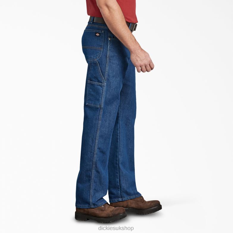 Relaxed Fit Carpenter Jeans Men Dickies Stonewashed Indigo Blue (SNB) 88T84244 Apparel