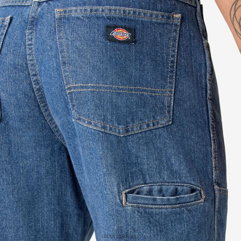Relaxed Fit Double Knee Jeans Men Dickies Stonewashed Indigo Blue (SNB) 88T84189 Apparel