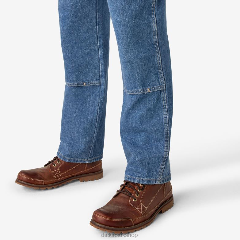 Relaxed Fit Double Knee Jeans Men Dickies Stonewashed Indigo Blue (SNB) 88T84189 Apparel
