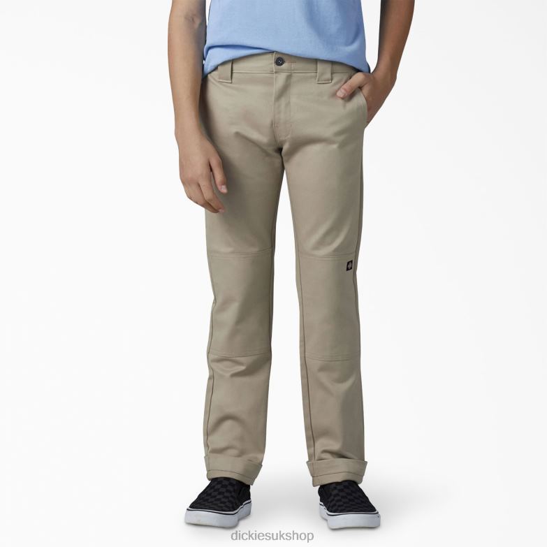 FLEX Skinny Fit Double Knee Pants Kids Dickies Desert Sand (DS) 88T842662 Apparel
