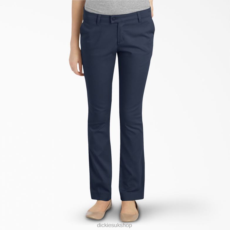 Juniors\' Slim Fit Pants Kids Dickies Dark Navy (DN) 88T841813 Apparel