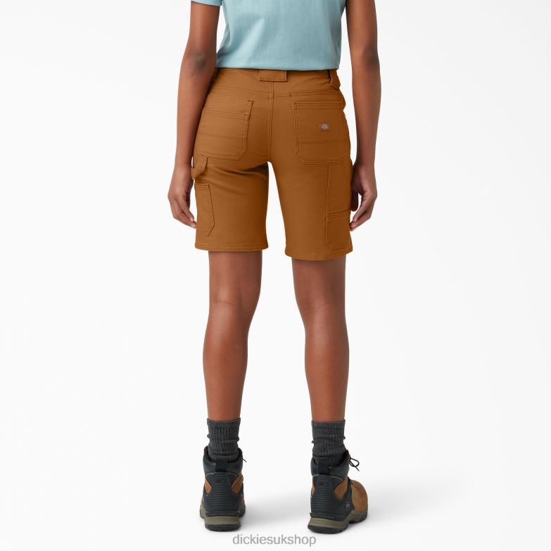 DuraTech Renegade Shorts 9\" Women Dickies Brown Duck (BD) 88T842247 Apparel
