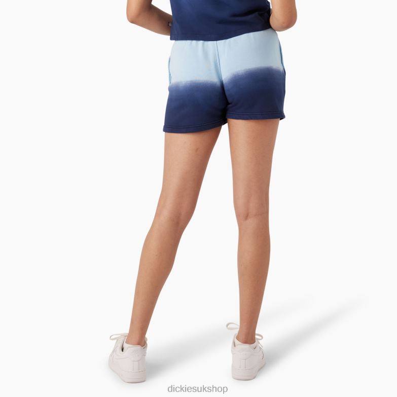 Ombre Knit Shorts 3\" Women Dickies Sky Blue/Ink Navy Dip Dye (SKD) 88T842273 Apparel