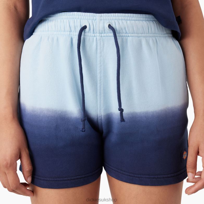 Ombre Knit Shorts 3\" Women Dickies Sky Blue/Ink Navy Dip Dye (SKD) 88T842273 Apparel