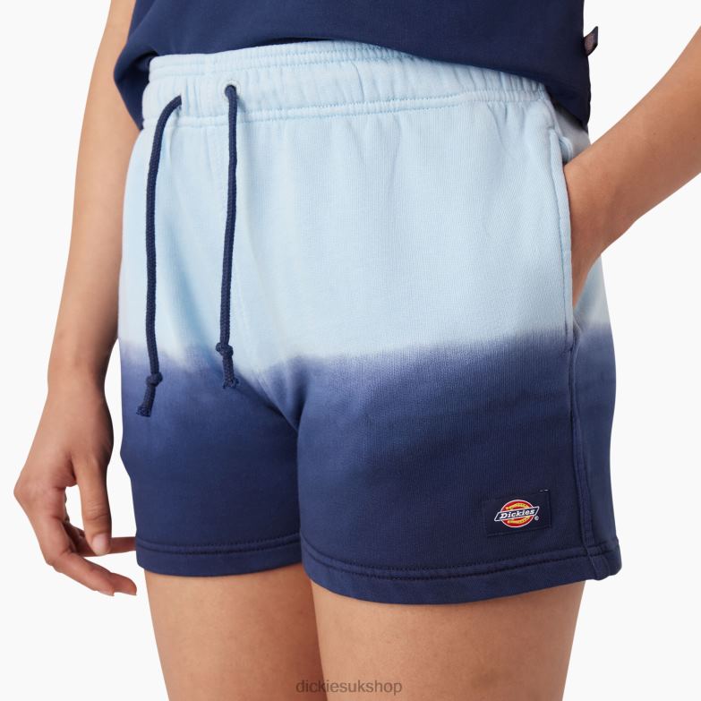 Ombre Knit Shorts 3\" Women Dickies Sky Blue/Ink Navy Dip Dye (SKD) 88T842273 Apparel