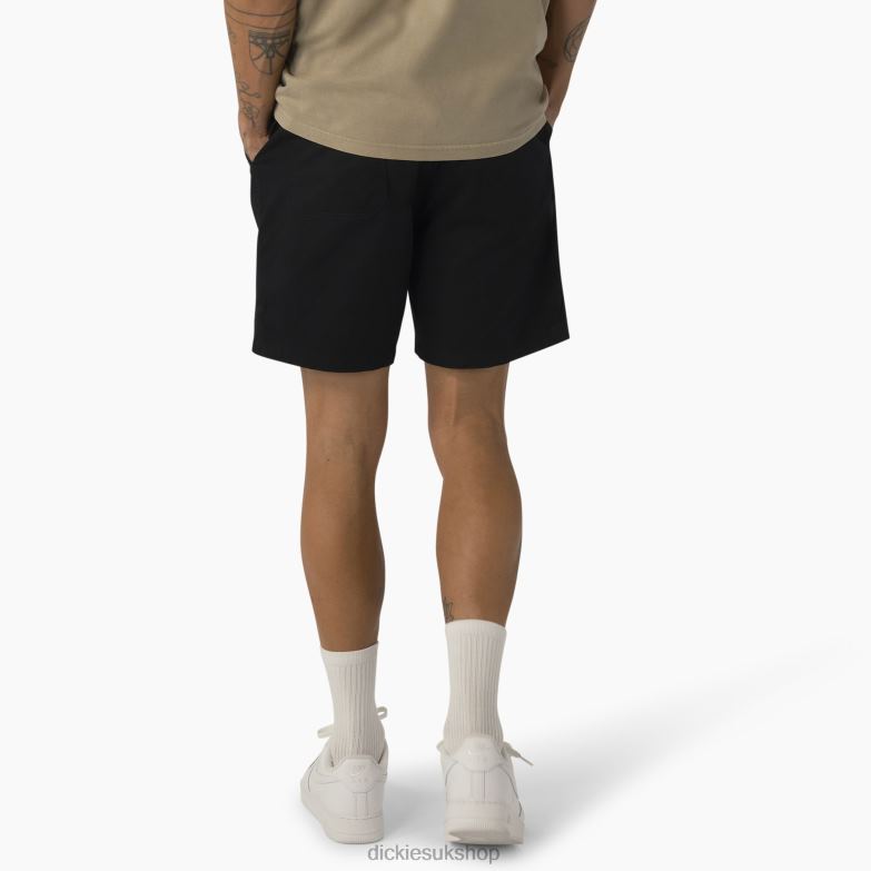 Pelican Rapids Shorts 6\" Men Dickies Black (BKX) 88T84450 Apparel