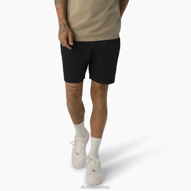 Pelican Rapids Shorts 6\" Men Dickies Black (BKX) 88T84450 Apparel