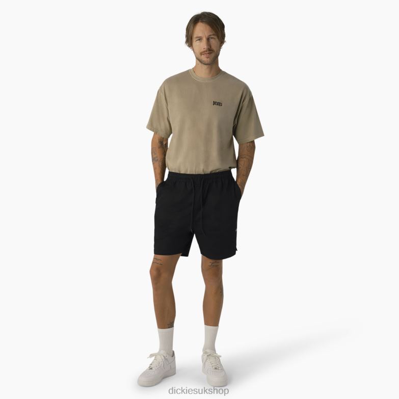Pelican Rapids Shorts 6\" Men Dickies Black (BKX) 88T84450 Apparel
