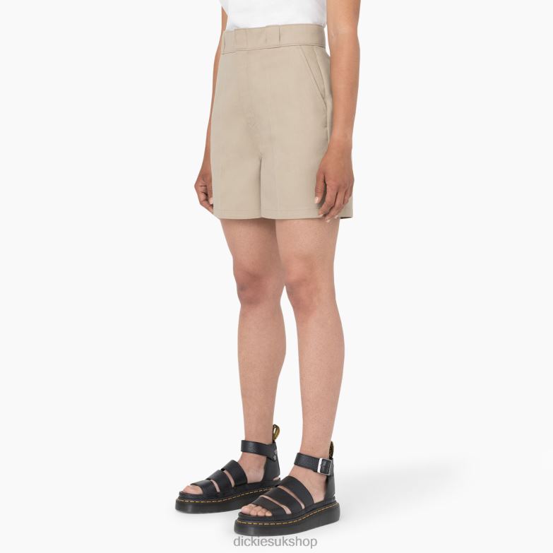 Phoenix Shorts 4\" Women Dickies Khaki (KH) 88T842223 Apparel