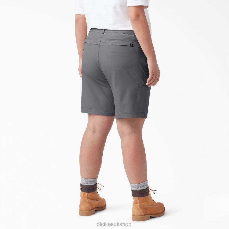 Plus Cooling Shorts 9\" Women Dickies Graphite Gray (GA) 88T841615 Apparel