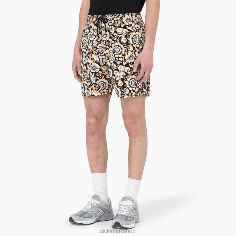 Roseburg Shorts 7\" Men Dickies Brown Floral Print (BG2) 88T84478 Apparel