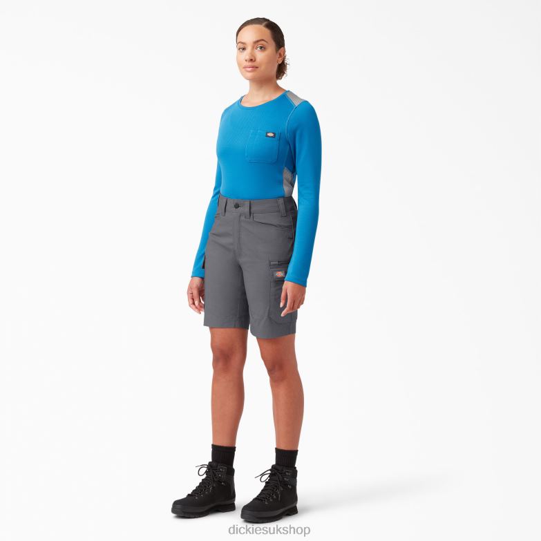 Temp-iQ 365 Shorts 9\" Women Dickies Graphite Gray (GA) 88T841613 Apparel