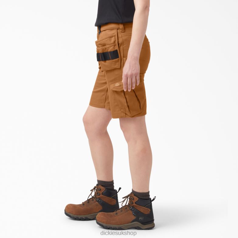 Traeger Ultimate Grilling Shorts 9\" Women Dickies Brown Duck (BD) 88T842256 Apparel