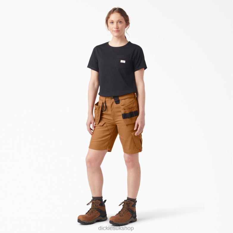 Traeger Ultimate Grilling Shorts 9\" Women Dickies Brown Duck (BD) 88T842256 Apparel