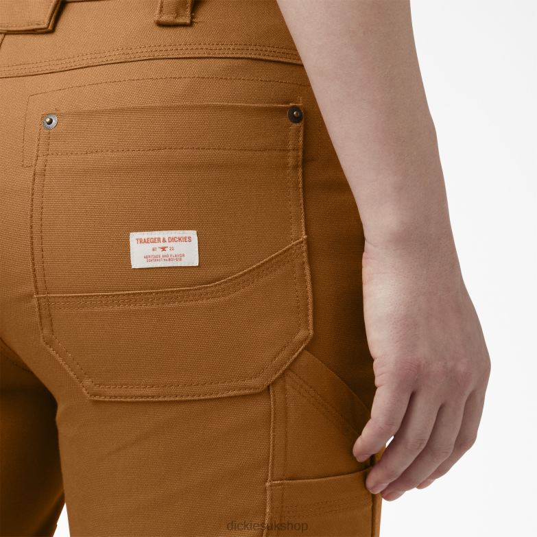 Traeger Ultimate Grilling Shorts 9\" Women Dickies Brown Duck (BD) 88T842256 Apparel
