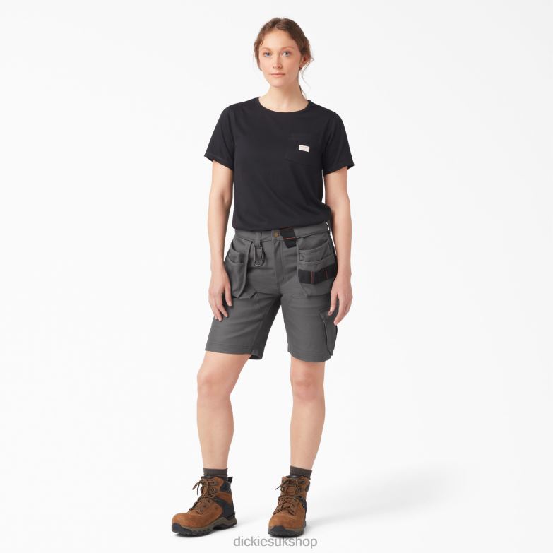 Traeger Ultimate Grilling Shorts 9\" Women Dickies Slate Gray (SL) 88T842257 Apparel