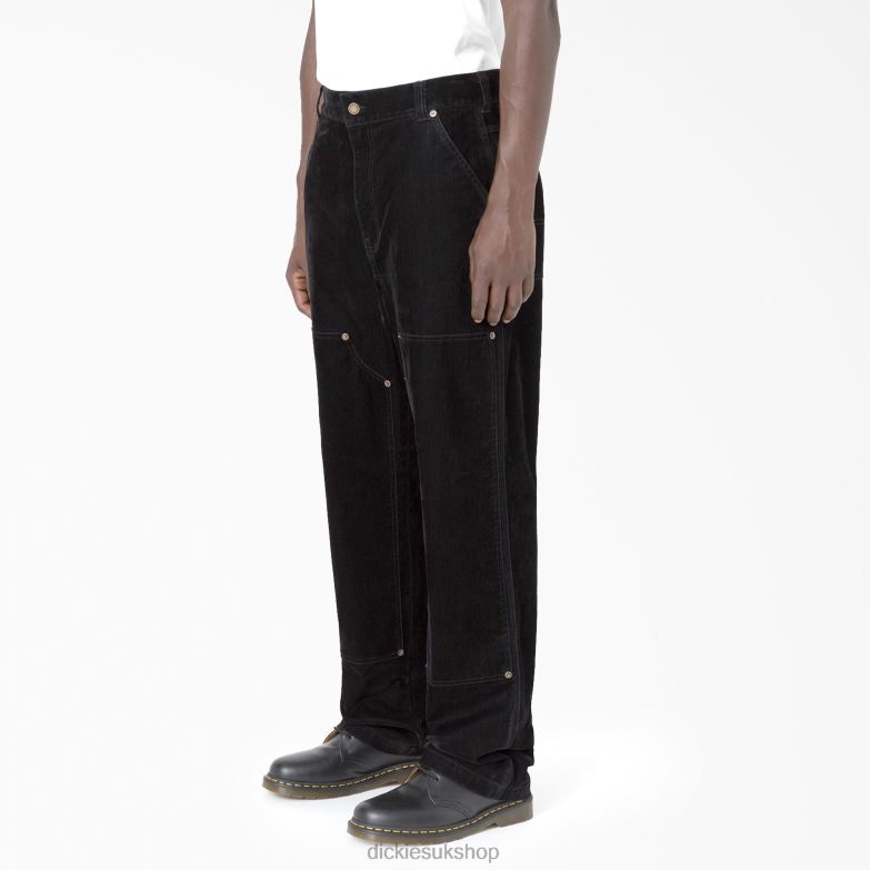 Opening Ceremony Flock Double Knee Utility Jeans Men Dickies Black (BKX) 88T84283 Apparel