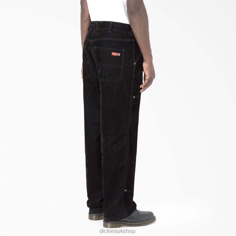Opening Ceremony Flock Double Knee Utility Jeans Men Dickies Black (BKX) 88T84283 Apparel