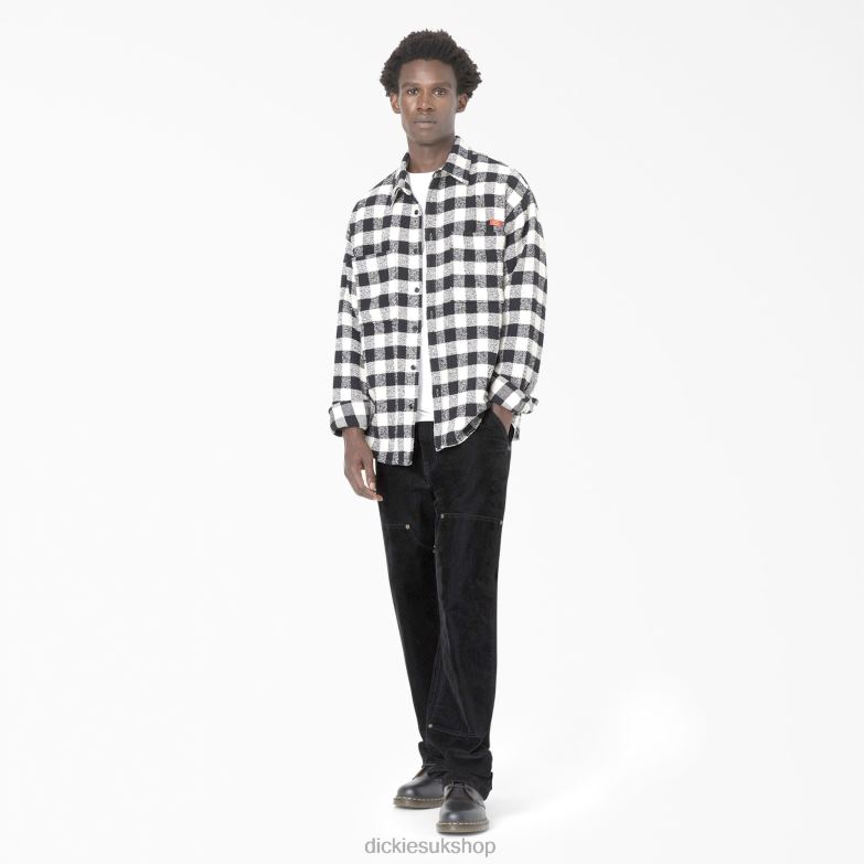 Opening Ceremony Flock Double Knee Utility Jeans Men Dickies Black (BKX) 88T84283 Apparel