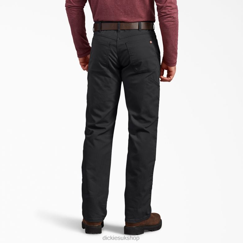 Regular Fit Duck Double Knee Pants Men Dickies Stonewashed Black (SBK) 88T84198 Apparel