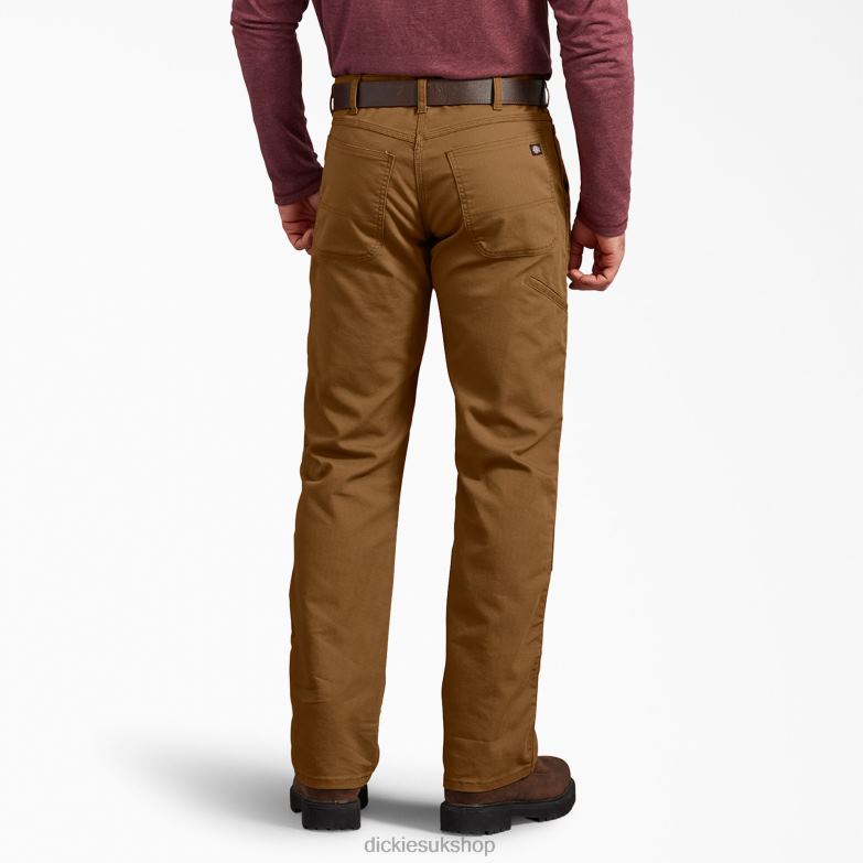 Regular Fit Duck Double Knee Pants Men Dickies Stonewashed Brown Duck (SBD) 88T84197 Apparel