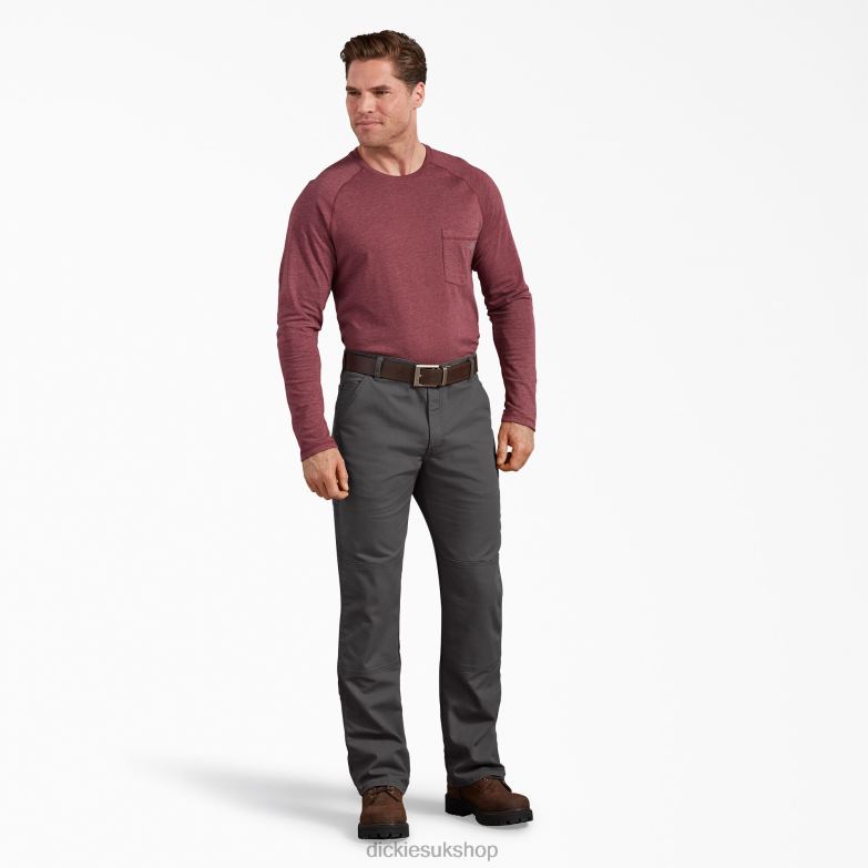 Regular Fit Duck Double Knee Pants Men Dickies Stonewashed Gray (SSL) 88T84199 Apparel
