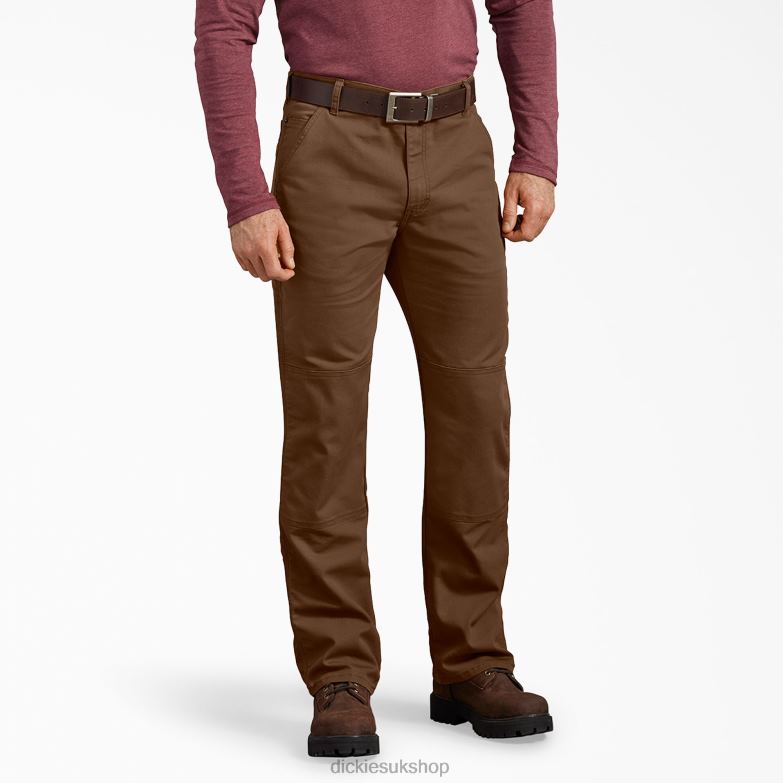 Regular Fit Duck Double Knee Pants Men Dickies Stonewashed Timber Brown (STB) 88T84200 Apparel