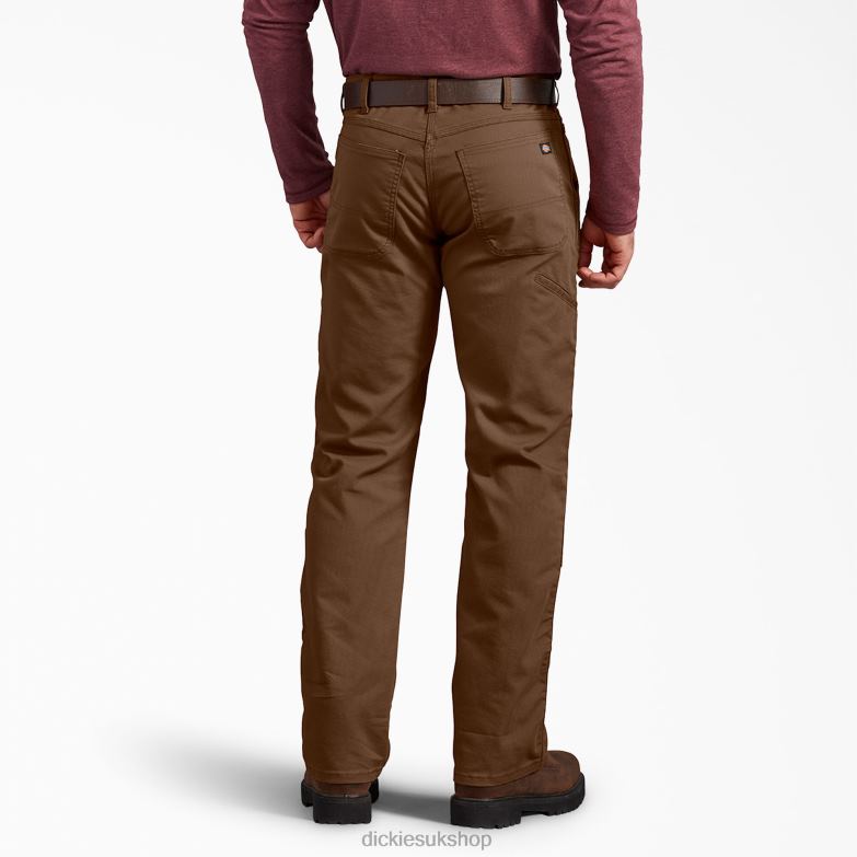 Regular Fit Duck Double Knee Pants Men Dickies Stonewashed Timber Brown (STB) 88T84200 Apparel