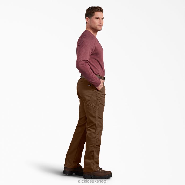 Regular Fit Duck Double Knee Pants Men Dickies Stonewashed Timber Brown (STB) 88T84200 Apparel